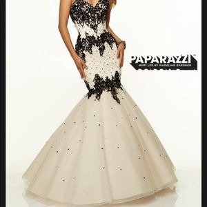 mori lee size four beaded mermaid prom dress